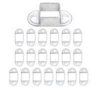 sourcing map Confezione da 20 basi con flangia quadrata per palo quadrato, adatta a tubi quadrati da 3,8 x 3,8 cm, in acciaio zincato, staffa terminale per montaggio a parete, connettore a base