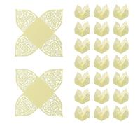 sourcing map Confezione da 25 pirottini quadrati per cupcake, 1,1 x 1,1 cm, per dolci, matrimoni, compleanni, colore giallo chiaro