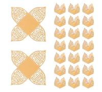 sourcing map Confezione da 25 pirottini quadrati per cupcake, 1,1 x 1,1 cm, per dolci, matrimoni, compleanni, colore oro