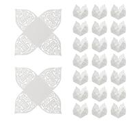 sourcing map Confezione da 25 pirottini quadrati per cupcake, 1,1 x 1,1 cm, per dolci, per matrimoni e compleanni, colore: bianco