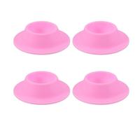 sourcing map Confezione da 4 portauova sode, in silicone antiaderente, per uova in camicia, gadget da cucina per la colazione, per microonde, friggitrice ad aria, fornello, bollito, in camicia, fucsia