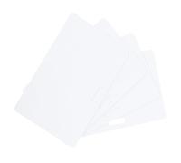 sourcing map Confezione da 40 carte di credito vuote in PVC da 20 mil, con perforatrice orizzontale per badge identificativi, grafica bianca