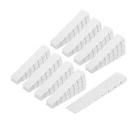 sourcing map Confezione da 48 spessori in plastica per mobili, cunei per livellare mobili tagliati su misura, livellatori per pavimenti irregolari per WC e armadietti (bianco)