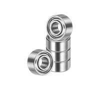 sourcing map Confezione da 5 cuscinetti a sfera 682ZZ, 2 x 5 x 2,5 mm, in acciaio cromato, a doppia schermatura, per motori elettrici, elettrodomestici, macchinari industriali (ABEC5)