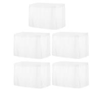 sourcing map Confezione da 5 tovaglie in plastica bianca, 73,7 x 4,6 m, per tavoli rettangolari, usa e getta, per feste di compleanno e matrimoni