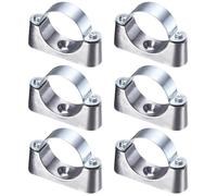 sourcing map Confezione da 6 staffe per tubi, M5 x 38 mm, in acciaio al carbonio, per fissaggio a parete