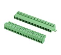 sourcing map Connettore per morsettiera a vite a 24 pin, passo 3,5 mm, maschio e femmina, terminale a vite per montaggio su PCB 300 V 8 A, connettore verde per progetti elettronici domestici