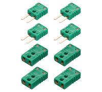 sourcing map Connettori per termocoppia tipo R/S, adattatore per spina maschio femmina ad alta temperatura 200 °C per sonda sensore a termocoppia, verde scuro, set da 4
