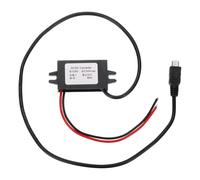 sourcing map Convertitore di potenza DC 12/24V a 5V 3A 15W Riduttore di tensione trasformatore modulo di alimentazione adattatore per auto camion sistema solare (connettore dritto mini USB)