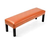 sourcing map Copertura impermeabile per panca da pranzo, in pelle sintetica elasticizzata, rettangolare, 100-120 cm, per panchine da pianoforte, sedie da cucina, sala da pranzo, arancione