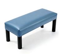 sourcing map Copertura impermeabile per panca da pranzo, rettangolare, in pelle sintetica elasticizzata, 70,1 - 80 cm, per panchine da pianoforte, sedie da cucina e sala da pranzo, blu nebbia