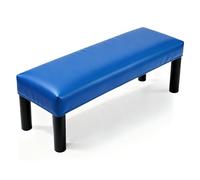 sourcing map Copertura impermeabile per panca da pranzo, rettangolare, in pelle sintetica elasticizzata, 80 - 100 cm, per panchine da pianoforte, sedie da cucina, sala da pranzo, blu zaffiro