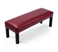 sourcing map Copertura impermeabile per panca da pranzo, rettangolare, in pelle sintetica elasticizzata, 80 - 100 cm, per panchine da pianoforte, sedie da cucina, sala da pranzo, colore: rosso vino