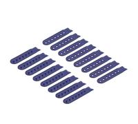 sourcing map Copertura per cinturino snapback, fori in plastica regolabile per cappelli con fibbia a scatto di ricambio per riparazione tappi, Nero-blu., 80x20mm