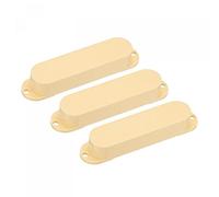 sourcing map Copertura per pickup per chitarra, bobina singola, senza fori, in plastica, per chitarra elettrica, colore giallo, confezione da 3