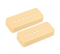 sourcing map Copertura per pickup per chitarra elettrica, 50 mm, P90, doppia bobina, in plastica, per chitarra elettrica, colore crema, confezione da 2