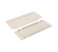 sourcing map Copertura per presa d'aria per porta, 20,3 x 7,6 cm (lunghezza x larghezza), griglia a due lati, resistente, antiruggine, per pavimento, armadio, bagno, cucina, grigio cashmere (aperture