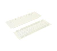sourcing map Copertura per presa d'aria per porta, 25,4 x 7,6 cm (lunghezza x larghezza), griglia a due lati, resistente, antiruggine, per pavimento, armadio, bagno, cucina, bianco (aperture 21,4 x