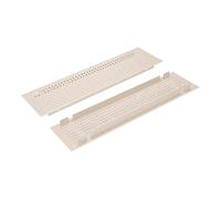 sourcing map Copertura per presa d'aria per porta, 30,5 x 7,6 cm (lunghezza x larghezza), griglia a due lati, resistente, antiruggine, per pavimento, armadio, bagno, cucina, grigio cashmere (aperture