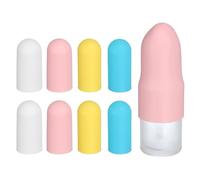 sourcing map Coperture di bottiglia in silicone per maniche elastiche da viaggio per maniche da toilette a prova di perdite Accessori da viaggio, bianco, rosa, giallo, blu, 1.1", moderno