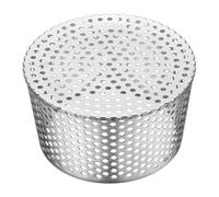 sourcing map Coperture di ventilazione in PVC con terminazione a rete, adatte per grondaie da 5,5 a 6,3 pollici in acciaio inossidabile 304, filtro conico per tubo di scarico per ventola del tetto del