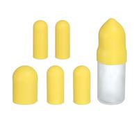 sourcing map Coperture in silicone per bottiglie da viaggio, maniche elastiche per articoli da toeletta a prova di perdite, accessori da viaggio, Giallo, moderno