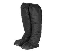 sourcing map Copriscarpe impermeabili antiscivolo in PVC, riutilizzabili, con cerniera e fibbia, extra lunghi, per uomo e donna, per attività all'aperto, Nero , X-Large