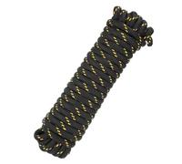 sourcing map Corda in polipropilene da 12 mm x 15 m, solida corda multiuso intrecciata multiuso per barche, per campeggio, asta portabandiera, stendibiancheria, all'aperto, arancione/nero