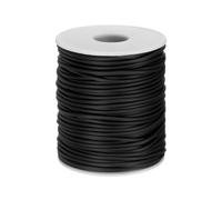 sourcing map Cordoncino in gomma cavo, lunghezza 50 m, tubo cavo da 2 mm, tubo cavo in silicone con foro da 1 mm, per gioielli fai da te, collane e bracciali, nero