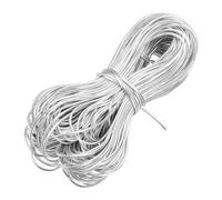 sourcing map Cordoncino metallico, 2 mm/65 m, colore argento, filo elastico metallico, nastro natalizio per confezioni regalo, creazione di gioielli, artigianato fai da te