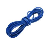 sourcing map Cordoncino piatto in pelle, 3 m, 3 mm, strisce di cuoio per fai da te, per braccialetti e borse, colore: blu