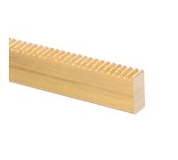 sourcing map Cremagliera in ottone, 0,5 moduli, 250 mm x 10 mm x 5 mm, resistente, dritto e lineare, per macchine automobilistiche