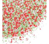 sourcing map Crumbs - Crumbs di argilla polimerica, 50 g, per decorazioni artistiche fai da te, nail art, resina, decorazione artistica (bianco, verde, rosso)