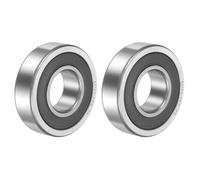 sourcing map Cuscinetti a sfera profondi 62/22-2RS, 2 pezzi, 22 x 50 x 14 mm, cuscinetti in acciaio cromato, doppia guarnizione in gomma (ABEC 5, ZV4)