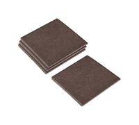sourcing map Cuscinetti in feltro, 90 mm x 90 mm, autoadesivi quadrati per mobili, gambe in legno duro, 12 pezzi