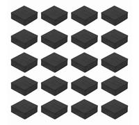 sourcing map Cuscinetti isolanti per altoparlanti su un lato, 50 mm x 50 mm x 20 mm, quadrati, neri, antiscivolo, in schiuma EVA, base antivibrazione, per altoparlanti, subwoofer, sistemi audio HiFi