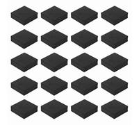 sourcing map Cuscinetti isolanti per altoparlanti su un lato, 60 mm x 60 mm x 20 mm, quadrati, neri, antiscivolo, in schiuma EVA, base antivibrazione, per altoparlanti, subwoofer, sistemi audio HiFi
