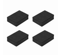 sourcing map Cuscinetti isolanti per altoparlanti su un lato, 70 mm x 50 mm x 20 mm, quadrati, neri, antiscivolo, in schiuma EVA, base antivibrazione, per altoparlanti, subwoofer, sistema audio HiFi