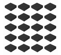 sourcing map Cuscinetti isolanti per altoparlanti su un lato, 70 mm x 70 mm x 20 mm, quadrati, neri, antiscivolo, in schiuma EVA, base antivibrazione, per altoparlanti, subwoofer, sistemi audio HiFi