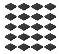 sourcing map Cuscinetti isolanti per altoparlanti su un lato, 80 mm x 80 mm x 15 mm, quadrati, neri, antiscivolo, in schiuma EVA, base antivibrazione, per altoparlanti, subwoofer, sistemi audio HiFi