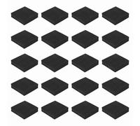sourcing map Cuscinetti isolanti per altoparlanti su un lato, 80 mm x 80 mm x 20 mm, quadrati, neri, antiscivolo, in schiuma EVA, base antivibrazione, per altoparlanti, subwoofer, sistemi audio HiFi