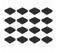 sourcing map Cuscinetti isolanti per altoparlanti su un lato, 80 mm x 80 mm x 20 mm, quadrati, neri, antiscivolo, in schiuma EVA, base antivibrazione, per altoparlanti, subwoofer, sistemi audio HiFi