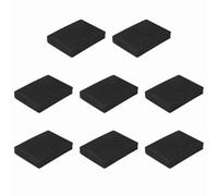 sourcing map Cuscinetti isolanti per altoparlanti su un lato, 90 mm x 65 mm x 15 mm, quadrati, neri, antiscivolo, in schiuma EVA, base antivibrazione, per altoparlanti, subwoofer, sistemi audio HiFi