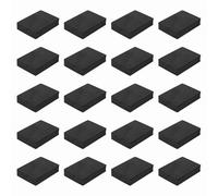 sourcing map Cuscinetti isolanti per altoparlanti su un lato, 90 mm x 65 mm x 20 mm, quadrati, neri, antiscivolo, in schiuma EVA, base antivibrazione, per altoparlanti, subwoofer, sistemi audio HiFi