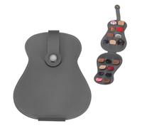 sourcing map Custodia grigia per plettro per chitarra, in pelle PU, con 18 scomparti per plettro per chitarra e altri accessori per chitarra elettrica, grigio