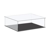 sourcing map - Custodia in acrilico per esposizione, scatola in plastica a cubo, piccola, trasparente, assemblaggio antipolvere, vetrina per oggetti da collezione, 35,8x25,9x10,4 cm