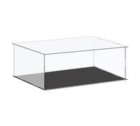 sourcing map - Custodia in acrilico per esposizione, scatola in plastica, cubo, scatola di stoccaggio trasparente piccola, assemblaggio antipolvere, vetrina 16,1x10,2x6,1 pollici per articoli da