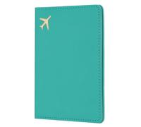 sourcing map Custodia per passaporto, custodia impermeabile in pelle PU per passaporto, per donne e uomini, Verde, M, Moderno