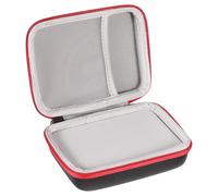 sourcing map Custodia per plettri per chitarra elettrica, acustica, in nylon, colore rosso, Nero , 150mm x 120mm x 55mm