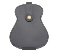 sourcing map Custodia per plettri per chitarra elettrica, in pelle sintetica, colore grigio, Marrone, 138mm x 108mm x 10mm